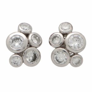 Diamond Bubble Cluster Earrings