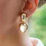 Vintage Retro Heart Drop Earrings