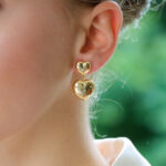 Vintage Retro Double Heart Earrings