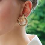 Vintage Retro Earrings in Rose Gold