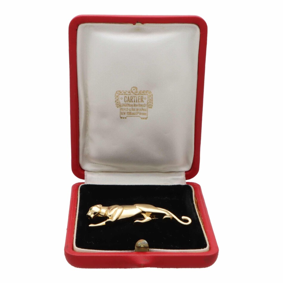 Vintage Panthère de Cartier Emerald Eyed Panther Brooch