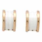 Vintage Bvlgari B.Zero1 Petite White Ceramic Hoop Earrings
