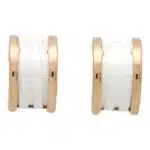 Vintage Bvlgari B.Zero1 Petite White Ceramic Hoop Earrings
