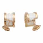 Vintage Bvlgari B.Zero1 Petite White Ceramic Hoop Earrings