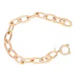 Vintage C De Cartier Diamond Open Link Bracelet
