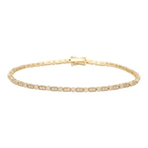 Art Deco Inspired Diamond Line Bracelet