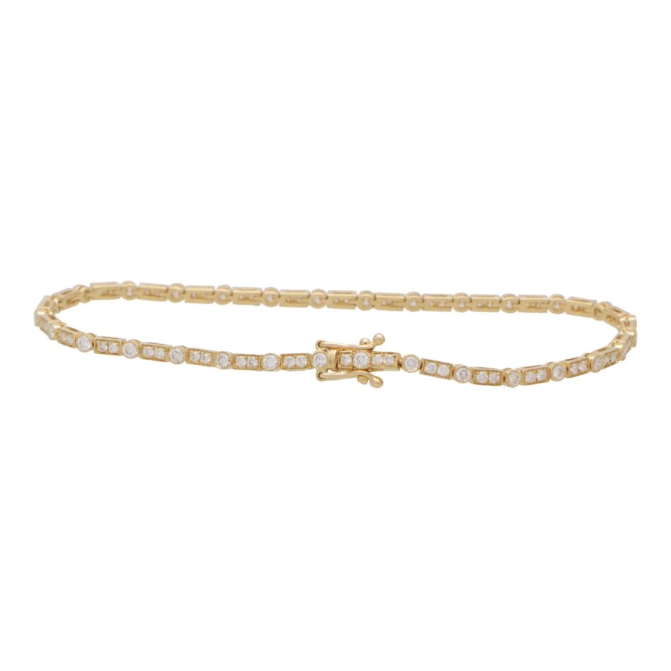 Art Deco Inspired Diamond Line Bracelet