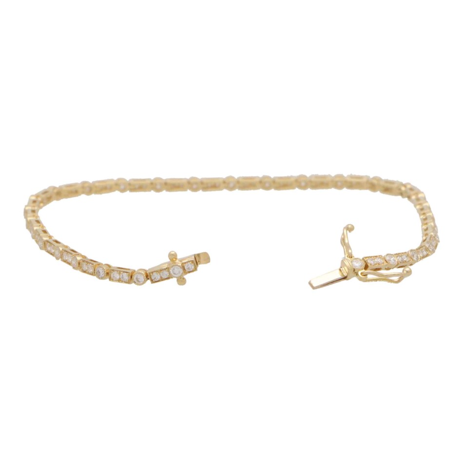Art Deco Inspired Diamond Line Bracelet