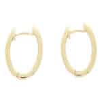 Oval Hoop Earrings in Yellow Gold