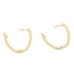 Oval Hoop Earrings in Yellow Gold