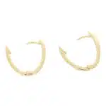 Oval Hoop Earrings in Yellow Gold