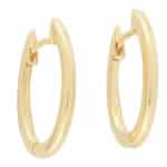 Oval Hoop Earrings in Yellow Gold