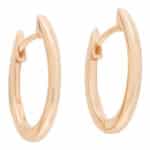 Oval Hoop Earrings in Rose Gold