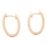 Oval Hoop Earrings in Rose Gold