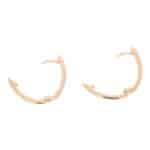 Oval Hoop Earrings in Rose Gold