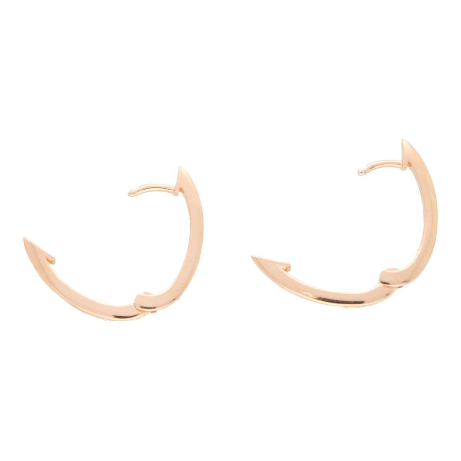 Oval Hoop Earrings in Rose Gold