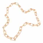 Contemporary Oval Chunky Chain Link Necklace in Rose Gold