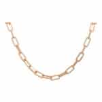 Contemporary Oval Chunky Chain Link Necklace in Rose Gold