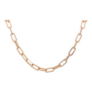 Contemporary Oval Chunky Chain Link Necklace in Rose Gold