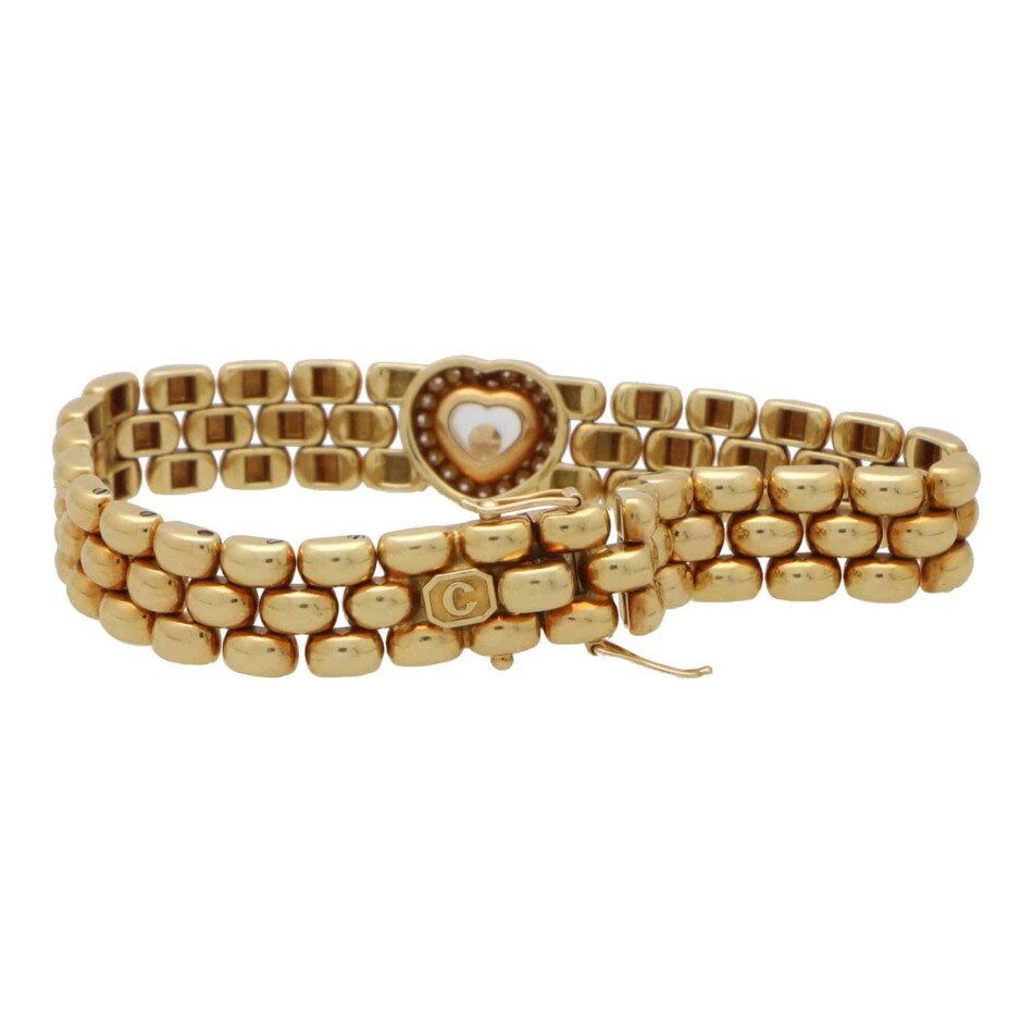 Vintage Chopard 'Happy Diamonds' Chunky Link Bracelet