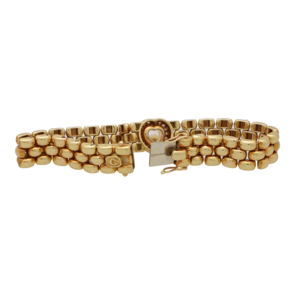 Vintage Chopard 'Happy Diamonds' Chunky Link Bracelet