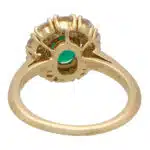 Vintage Mauboussin Emerald and Diamond Cluster Ring