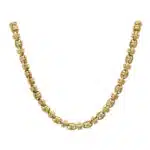 Vintage Italian Chunky Twisted Link Necklace with Diamond Clasp