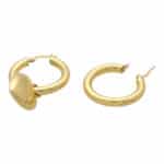 Vintage Retro Convertible Heart Drop Hoop Earrings