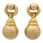 Vintage Retro Door Knocker Style Earrings in Rose Gold