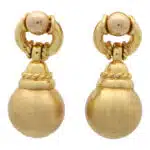 Vintage Retro Door Knocker Style Earrings in Rose Gold