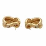 Vintage Chaumet Cross Hoop Earrings