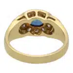 Vintage Retro Inspired Sapphire and Diamond Cluster Ring