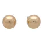 Vintage Golden Ball Stud Earrings in Rose Gold