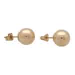 Vintage Golden Ball Stud Earrings in Rose Gold