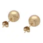 Vintage Golden Ball Stud Earrings in Rose Gold