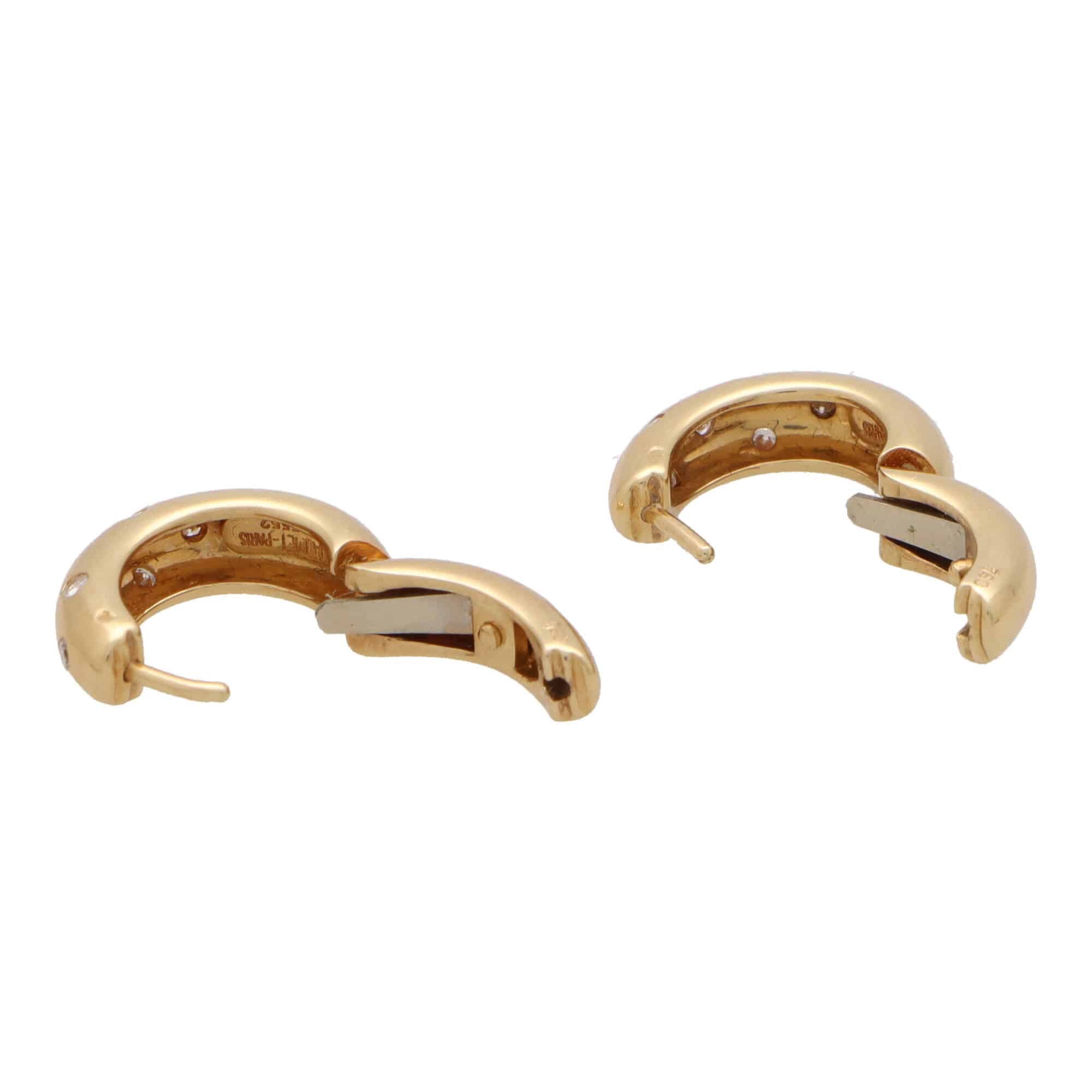 Vintage Chaumet Diamond Chunky Hoop Earrings at Susannah Lovis Jewellers