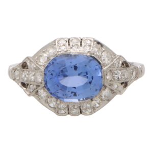 Art Deco Sapphire and Diamond Ring