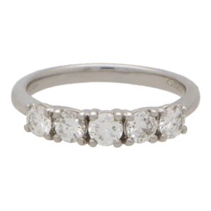 Contemporary Diamond Five Stone Ring