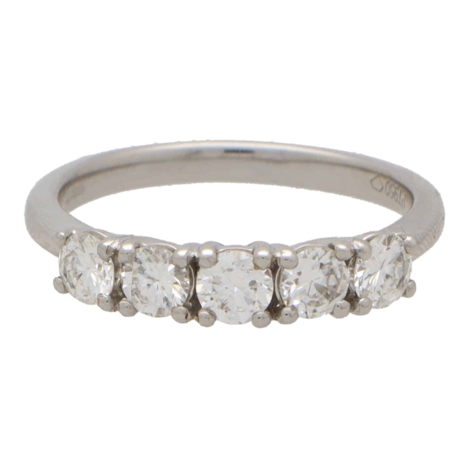 Contemporary Diamond Five Stone Ring