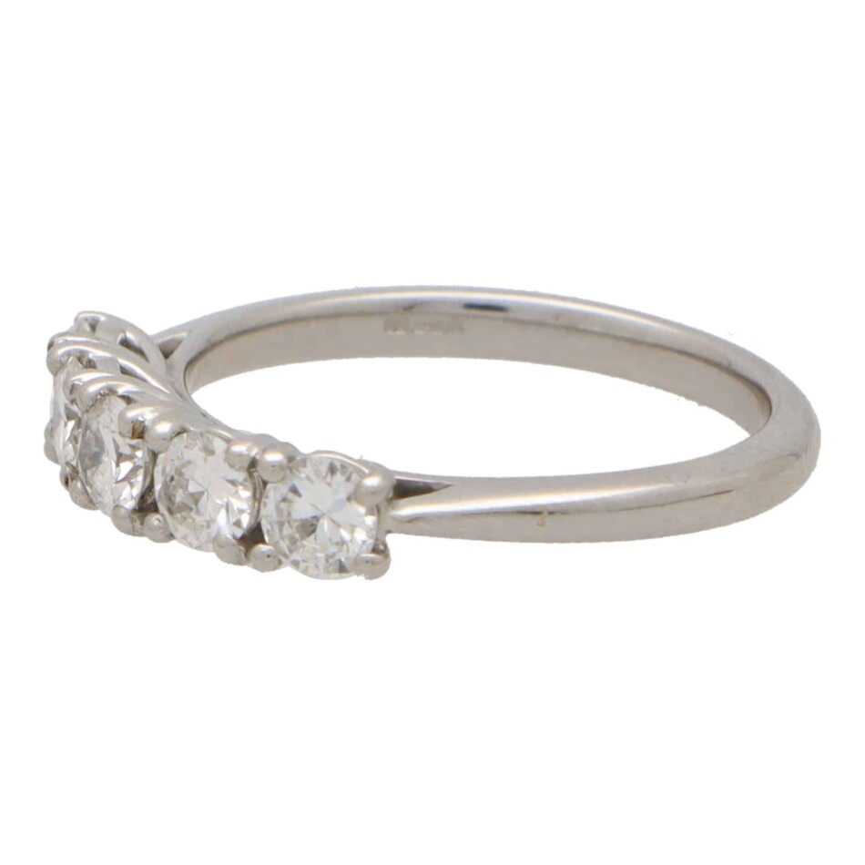 Contemporary Diamond Five Stone Ring