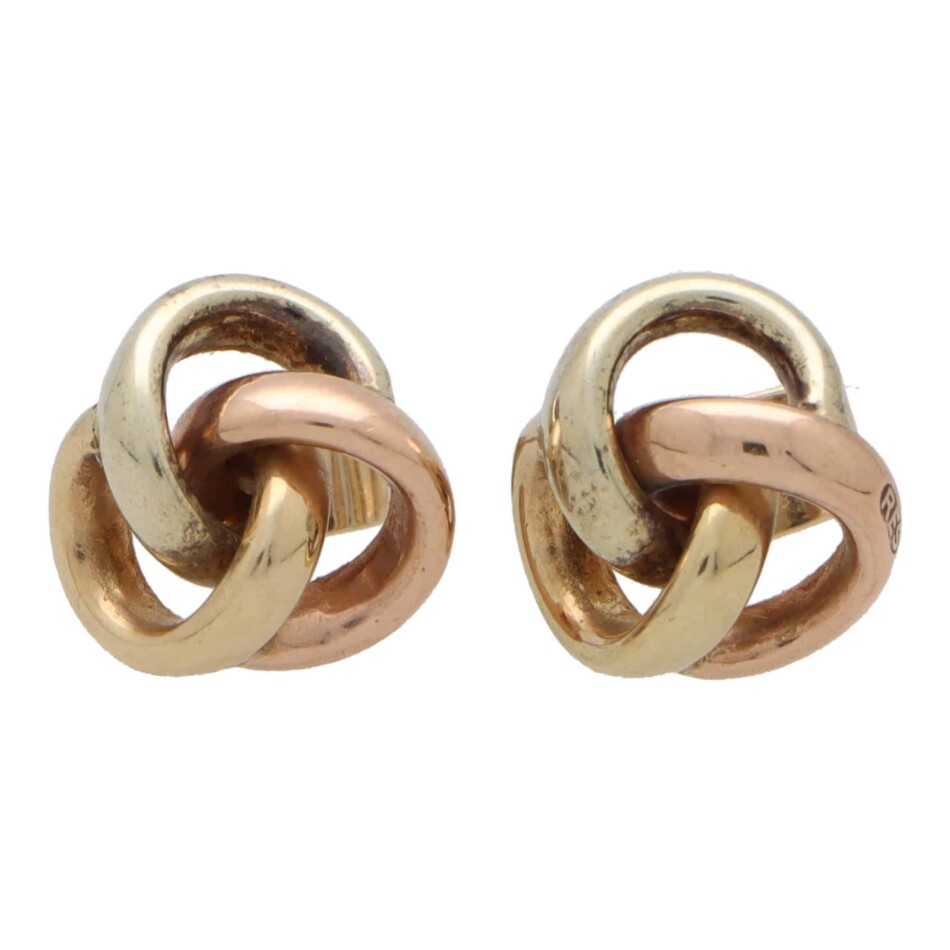 Vintage Trinity Knot Stud Earrings
