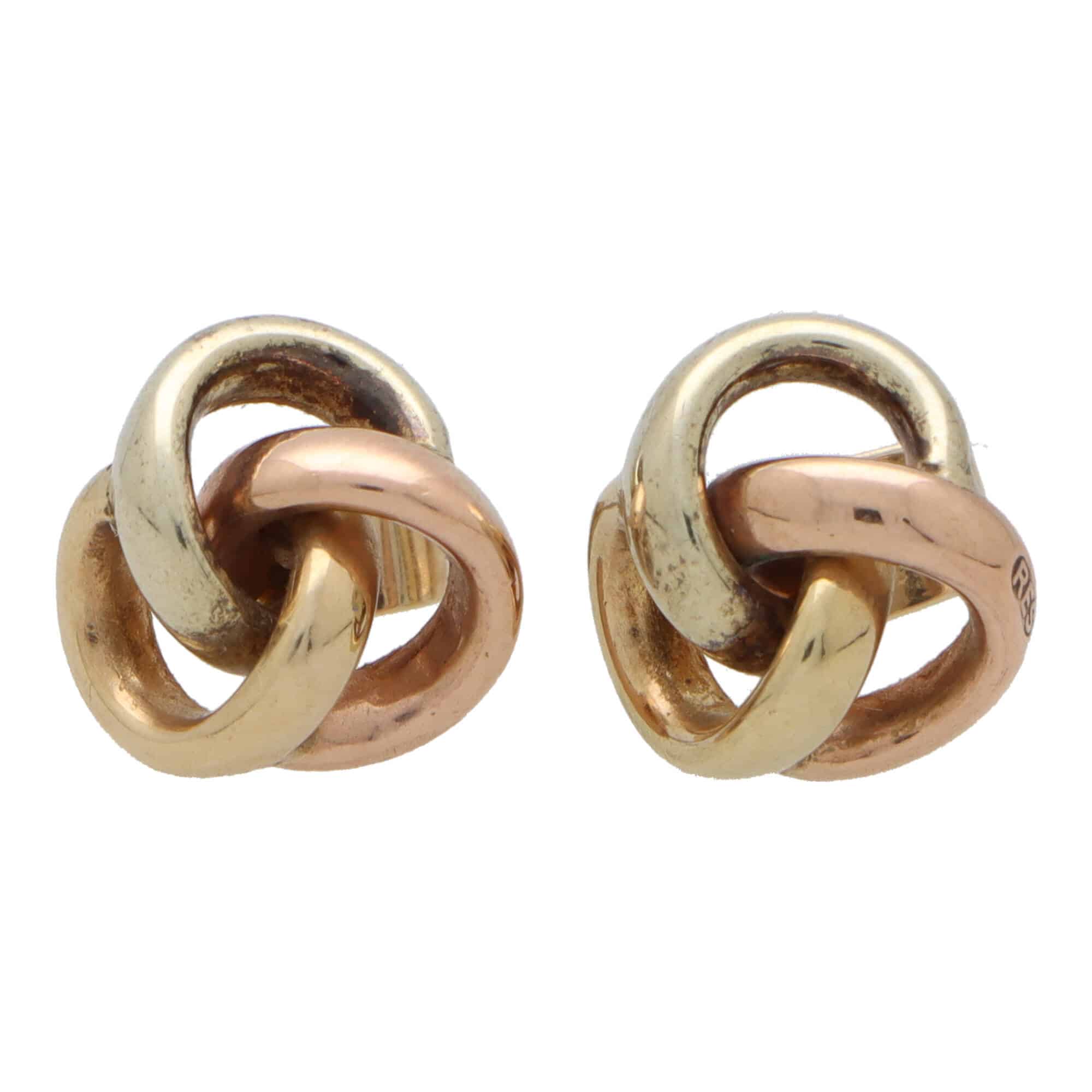 Vintage Trinity Knot Stud Earrings