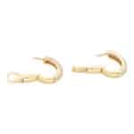 Vintage Chaumet Petite Diamond Hoop Earrings