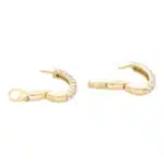 Vintage Chaumet Petite Diamond Hoop Earrings