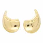 Vintage 1980's Curved Gold Earrings