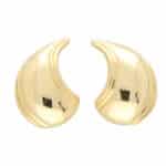 Vintage 1980's Curved Gold Earrings