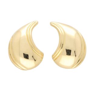 Vintage 1980's Curved Gold Earrings