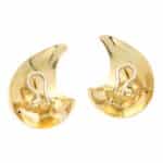 Vintage 1980's Curved Gold Earrings