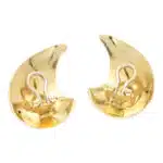 Vintage 1980's Curved Gold Earrings