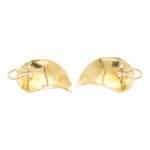Vintage 1980's Curved Gold Earrings